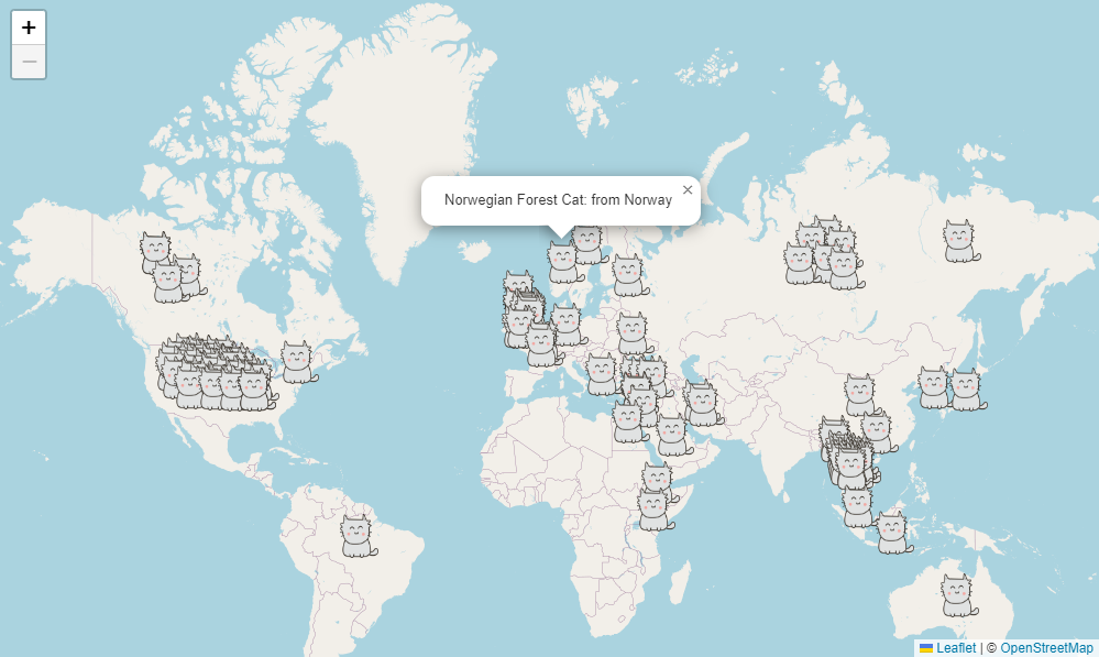 The map I made using Leaflet.JS